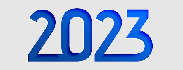 Platte papieren stijl nieuwjaar 2023 festival banner vector