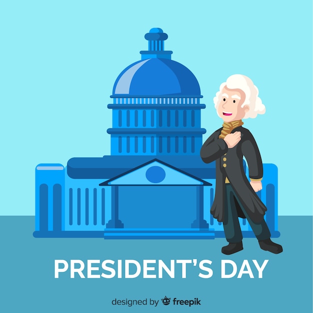 Gratis vector platte presidentendag