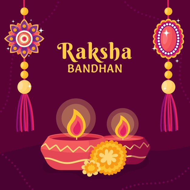 Platte raksha bandhan illustratie