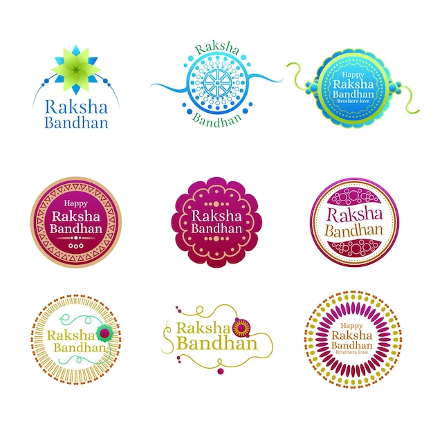 Platte raksha bandhan-insignes