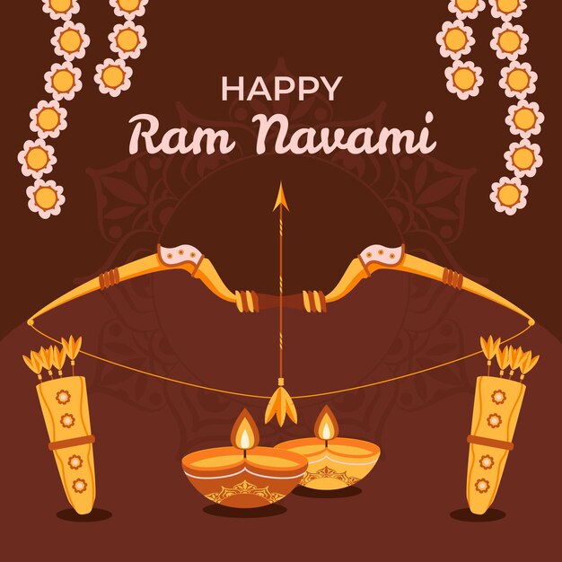 Platte ram navami illustratie