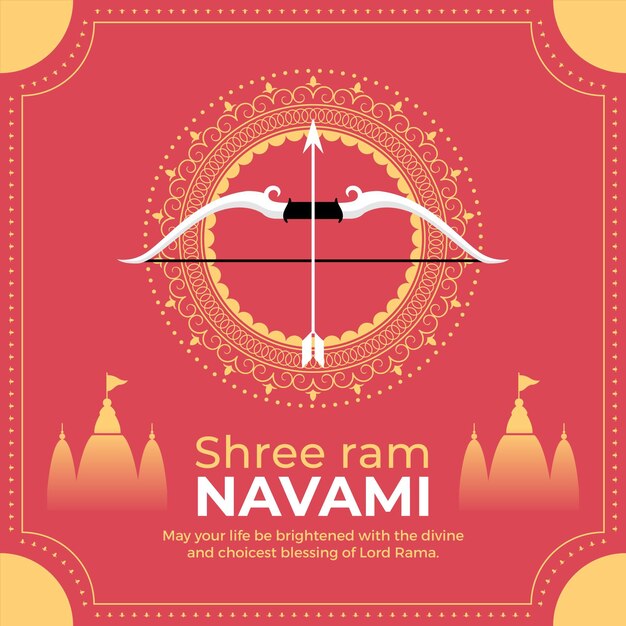 Platte ram navami illustratie