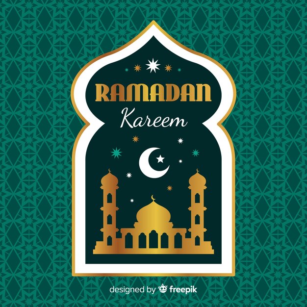 Platte ramadan achtergrond