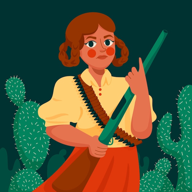 Platte revolutie mexicana illustratie