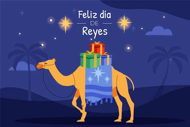 Platte reyes magos achtergrond