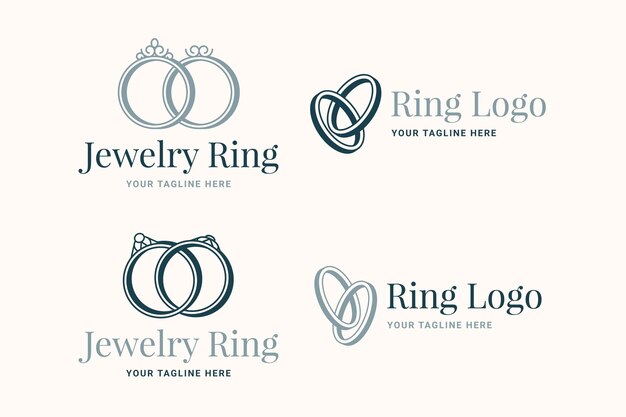 Platte ring logo sjabloonverzameling