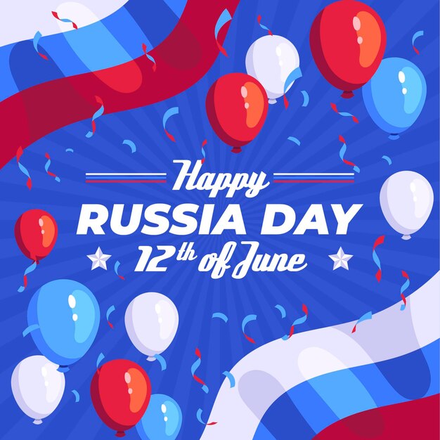 Platte Rusland dag illustratie