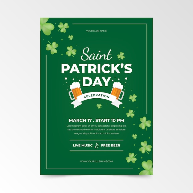 Platte Saint Patrick's Day folder sjabloon