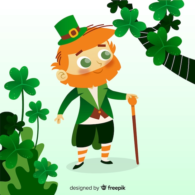 Gratis vector platte st. patrick's day achtergrond