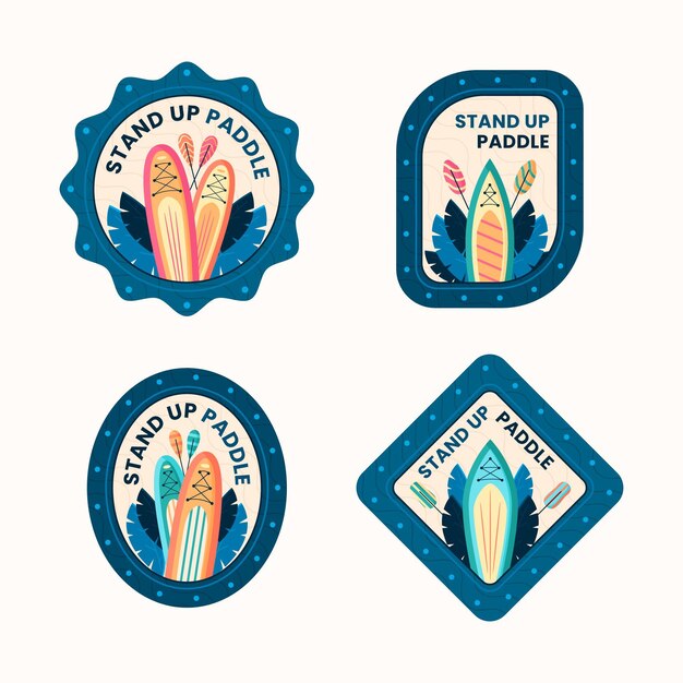 Platte sup-badges en labels set