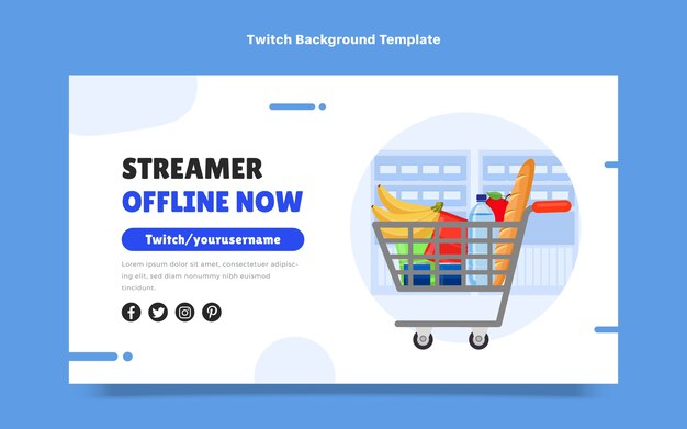 Platte supermarkt twitch achtergrond