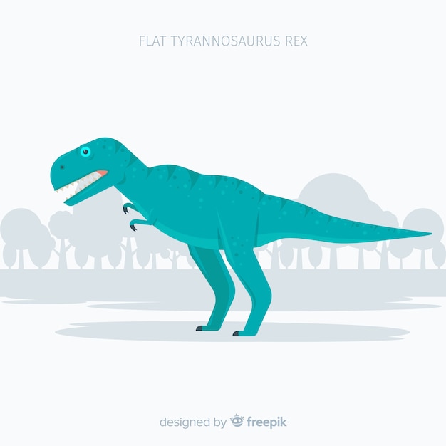 Gratis vector platte t-rex achtergrond