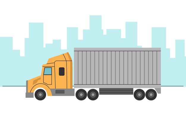 Platte transportvrachtwagen