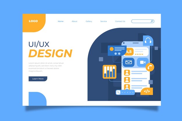 Platte ui/ux-bestemmingspagina