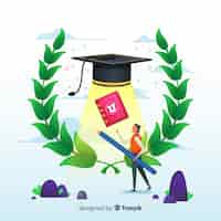 Gratis vector platte universiteitsachtergrond