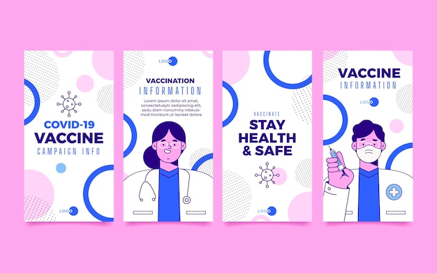 Platte vaccinatie instagram verhalencollectie