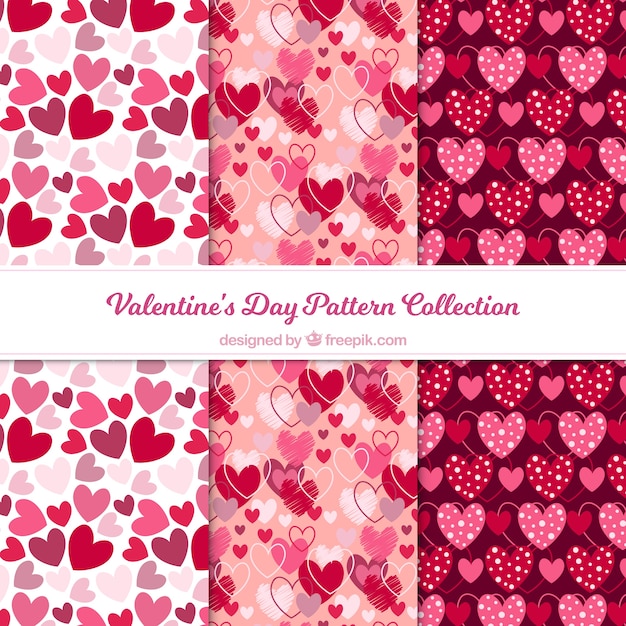 Platte Valentijnsdag patroon collectie