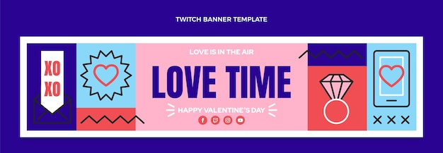 Platte valentijnsdag twitch banner