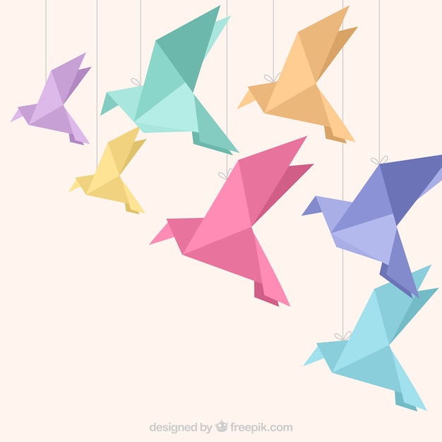 Gratis vector platte vliegende vogel achtergrond