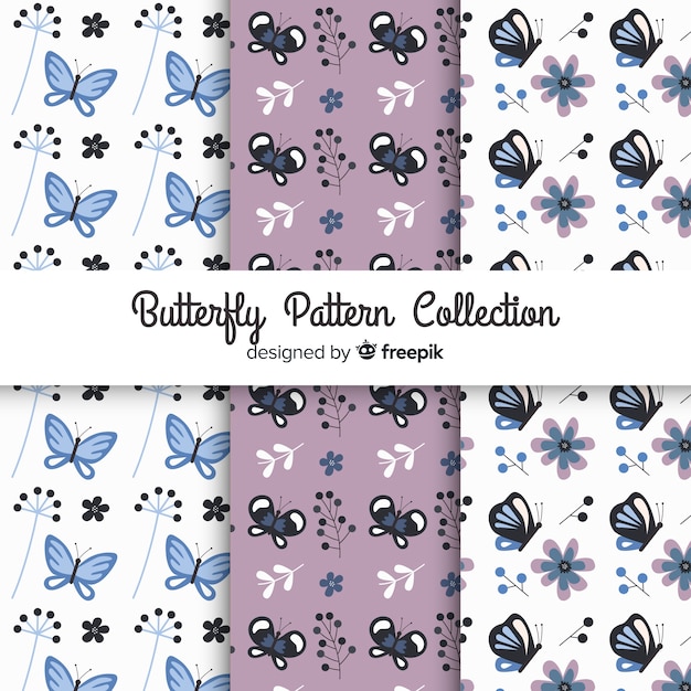 Platte vlinder patroon collectie