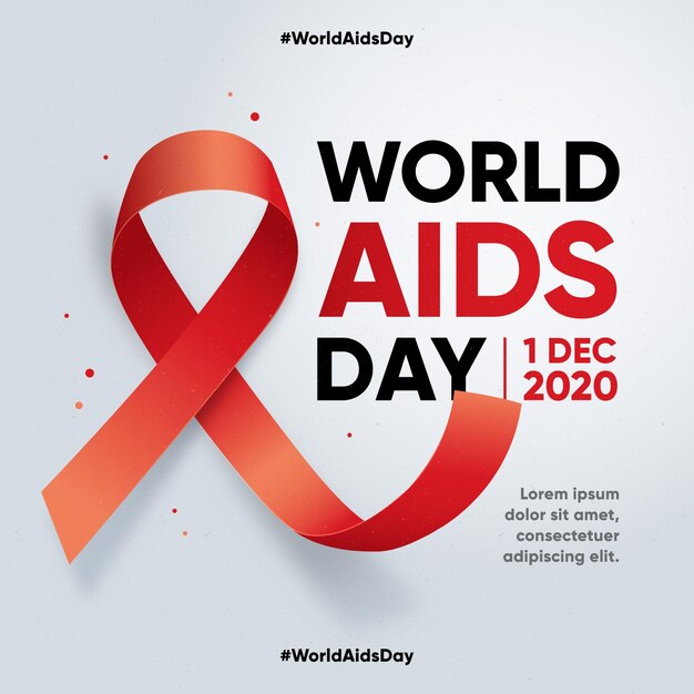 Platte wereld aids-dag