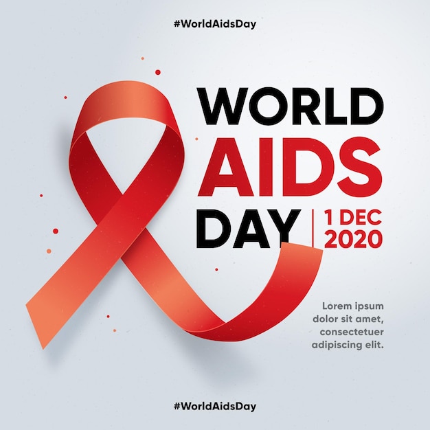 Platte wereld aids-dag