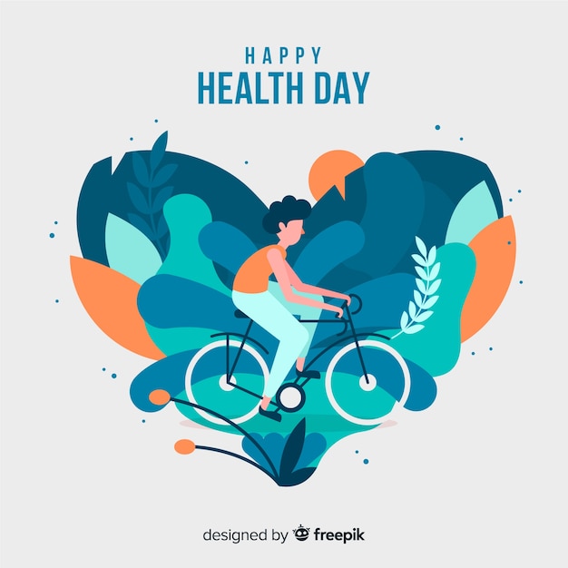 Gratis vector platte wereld gezondheid dag achtergrond