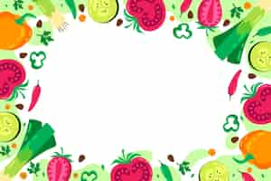 Gratis vector platte wereld vegetarische dag achtergrond