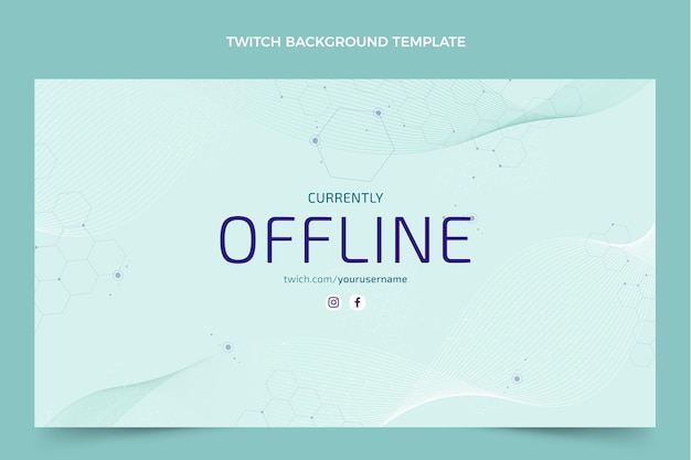 Gratis vector platte wetenschap twitch achtergrond