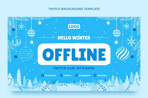 Platte winter twitch achtergrond