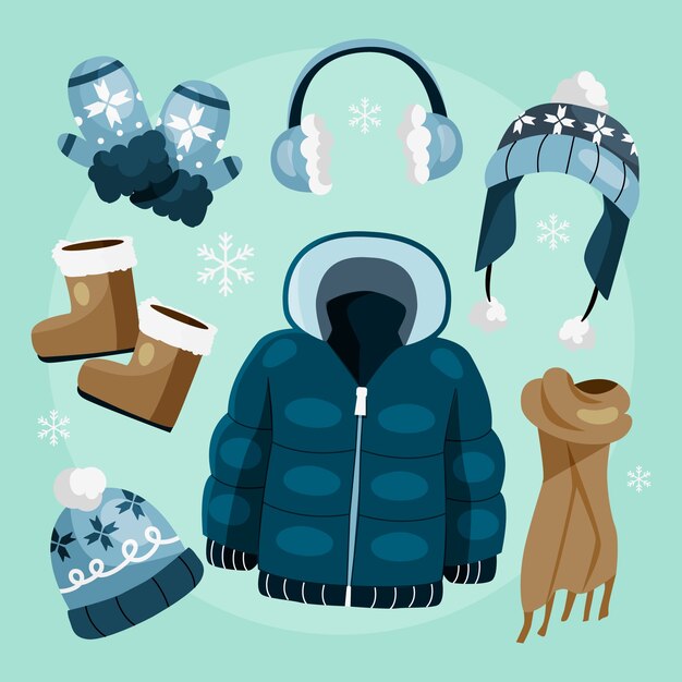 Platte winterkleding en essentials collectie