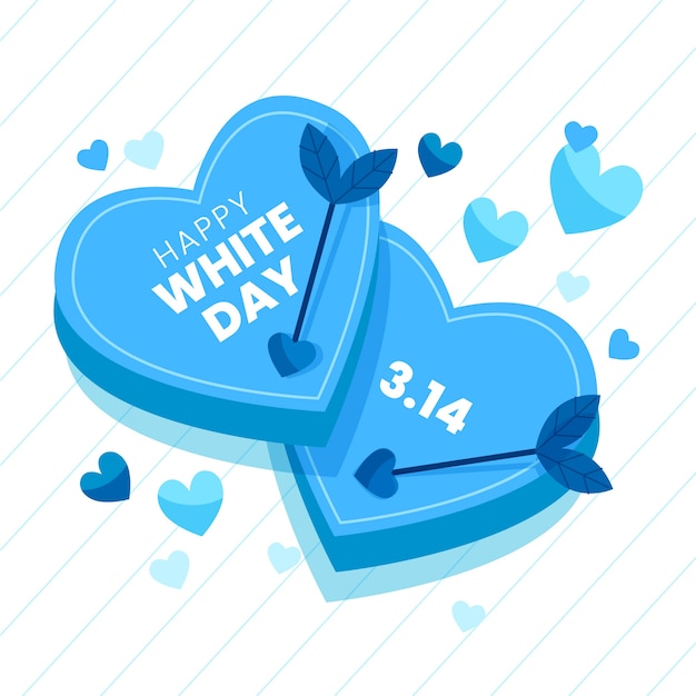 Gratis vector platte witte dag illustratie