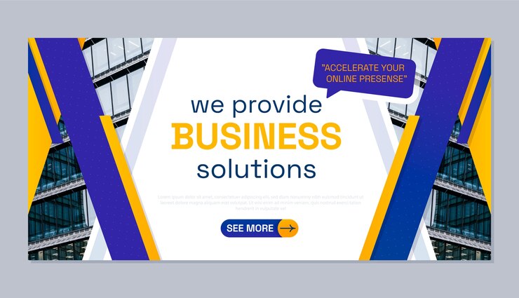 Gratis Vector platte zakelijke banner