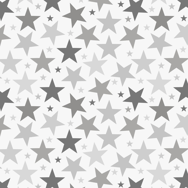 Platte zilveren sterren patroon ontwerp