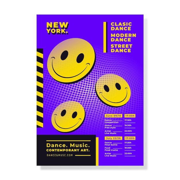 Platte zure emoji-poster