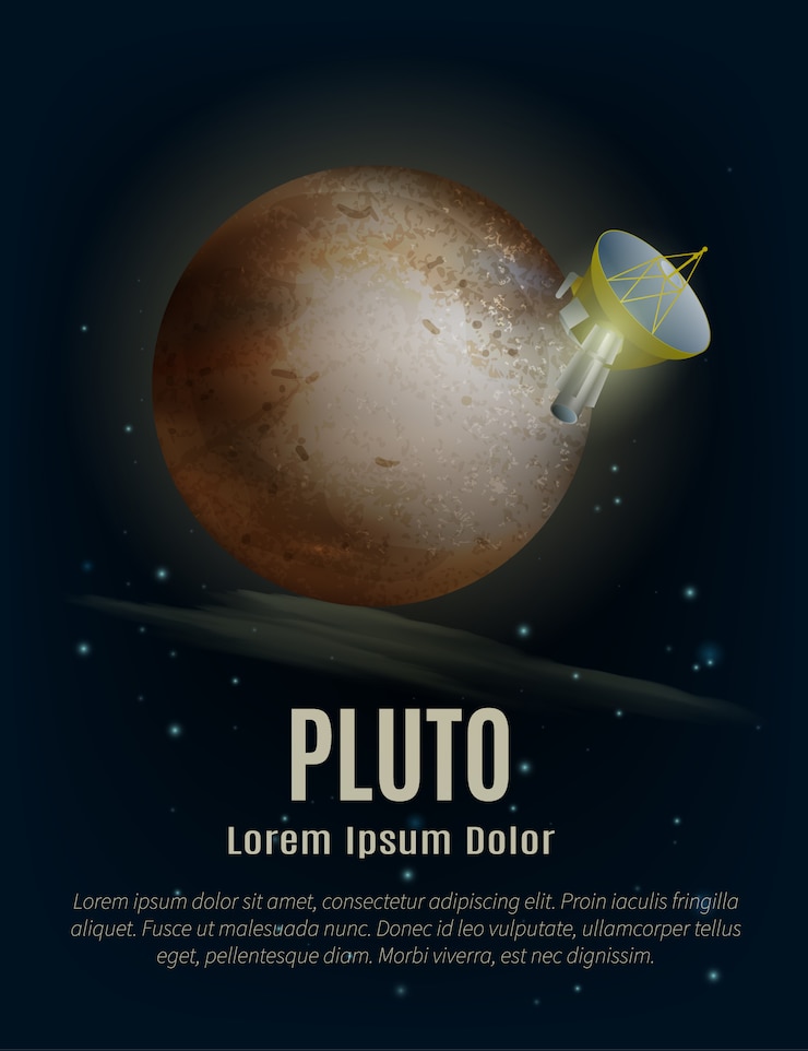 Gratis Vector pluto planeet poster