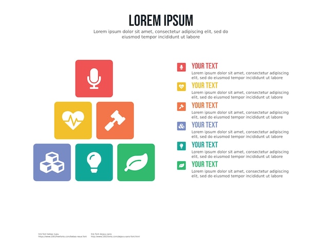 Podium infographic element en presentatiesjabloon
