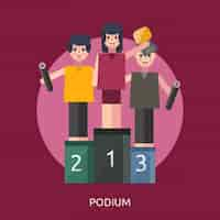 Gratis vector podium, sport