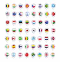 Gratis vector pointer collectie vlag ontwerp