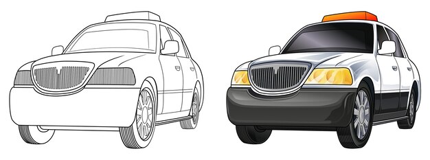 Vector Set Van Politie Auto S Met Grappige Politie Premium Vector
