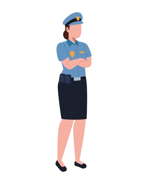 Gratis vector politie staande avatar