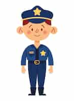 Gratis vector politie staat schattig