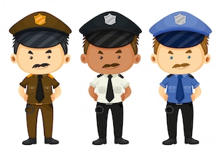 Politie cartoon