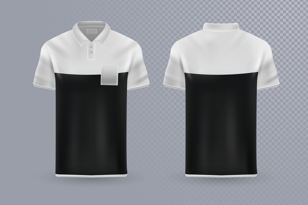 Polo shirt collectie voor- en achterkant concept