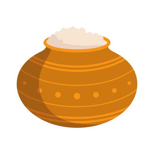 Gratis vector pongal rijstpot illustratie