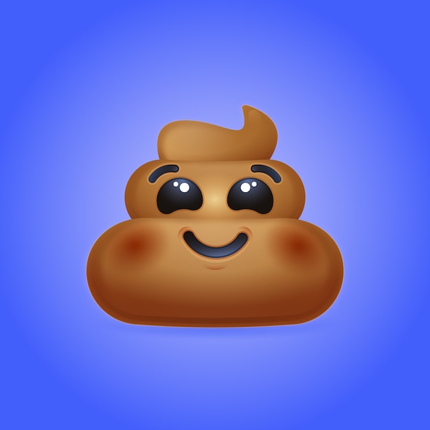 Gratis vector poop emoji illustratie