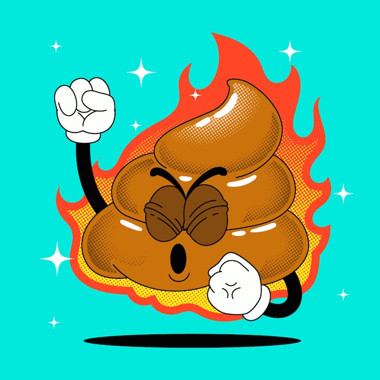 Gratis Vector poop emoji illustratie