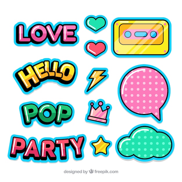 Pop stickers collectie