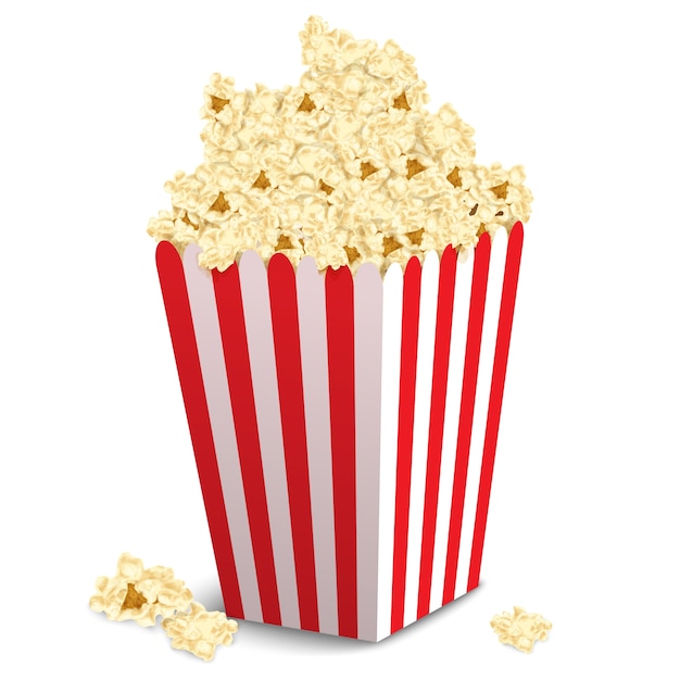 Gratis vector popcorn box ontwerp