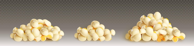 Gratis Vector popcornstapels op een doorzichtige achtergrond
